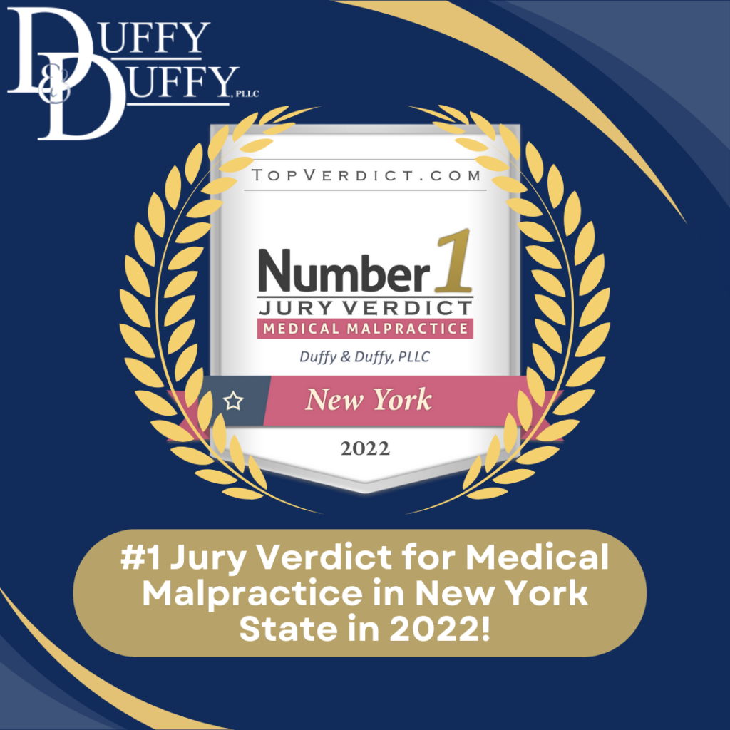 Topverdict.com Number 1 Jury Verdict Medical Malpractice, Duffy & Duffy PLC, New York 2022